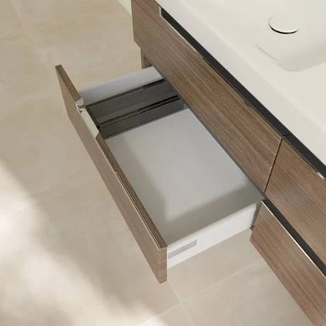Villeroy and Boch Subway 2.0 Arizona Oak 1300mm Wall Hung Double Basin Vanity Unit 6 Villeroy and Boch Subway 2.0 Arizona Oak 1300mm Wall Hung Double Basin Vanity Unit - Image 6