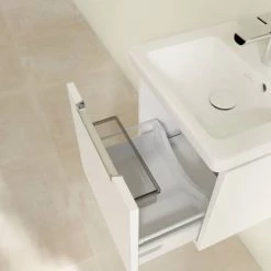 Villeroy and Boch Subway 2.0 Glossy White 450mm Wall Hung 1-Drawer Vanity Unit 7 Villeroy and Boch Subway 2.0 Glossy White 450mm Wall Hung 1-Drawer Vanity Unit -Cloakroom Vanity Units Shop SBGW440 D3 460