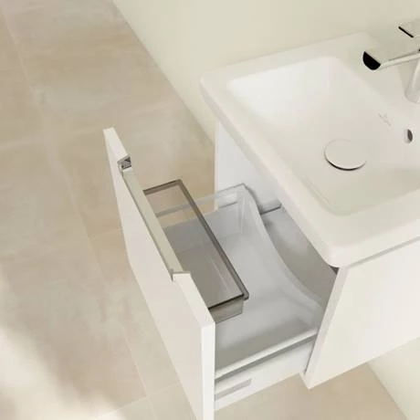 Villeroy and Boch Subway 2.0 Glossy White 450mm Wall Hung 1-Drawer Vanity Unit 4 Villeroy and Boch Subway 2.0 Glossy White 450mm Wall Hung 1-Drawer Vanity Unit - Image 4