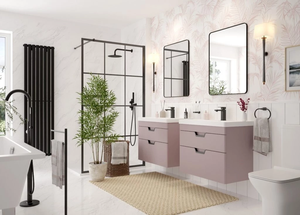 Cloakroom Vanity Units Shop -Cloakroom Vanity Units Shop SONAS FREYA 60cm Cashmere Pink Matt Vanity Units 1024x732 1
