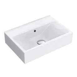 Nova Vanity 0TH Sink With Cabinet - 450mm Modern High Gloss White (Flat Packed) -Cloakroom Vanity Units Shop VTFW450 0TH d2 460