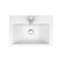 Nova Vanity Sink With Cabinet - 450mm Modern High Gloss White (Flat Packed) -Cloakroom Vanity Units Shop VTFW450 D7 460 1